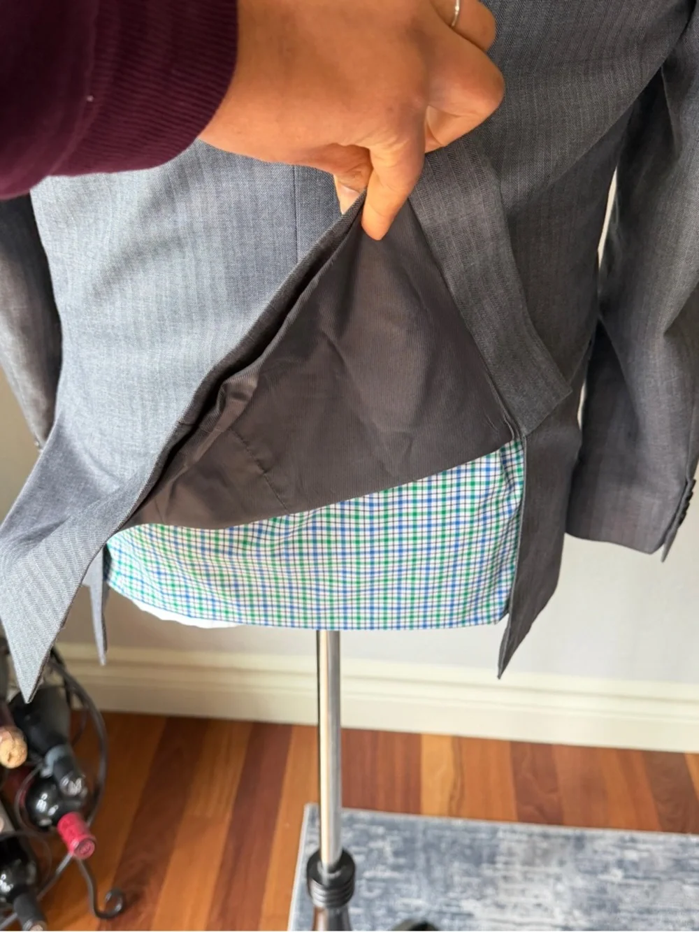 Banana Republic Men's Gray Herringbone Two Button‎ Classic Blazer Jacket Sz. 40R